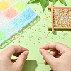 3432Pcs 12 Colors 8/0 Glow in the Dark Luminous Transparent Glass Round Seed Beads LUMI-CJ0001-01-3