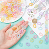 WADORN 450Pcs 9 Colors Transparent Acrylic Linking Rings MACR-WR0001-01-4