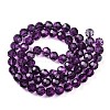 Baking Paint Transparent Glass Beads Strands X-DGLA-A035-T8mm-A09-3