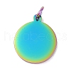 Ion Plating(IP) 304 Stainless Steel Pendants STAS-I311-33E-RC-1