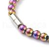 Electroplate Non-Magnetic Synthetic Hematite Beaded Necklaces NJEW-H307-03-3