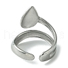 304 Stainless Steel Open Cuff Ring RJEW-L110-025P-3