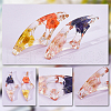 Resin with Dried Flower Thumb Bookmark AJEW-WH0020-87-5