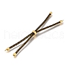Braided Cotton Cord Slider Bracelet Making MAK-R001-01G-06-2