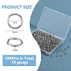 DICOSMETIC 1000Pcs 304 Stainless Steel Jump Rings STAS-DC0015-99-2