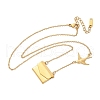 304 Stainless Steel Envolope & Bird Pendant Necklaces for Women NJEW-U037-01B-G-4