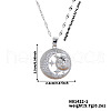 Retro Brass Pave Shiny Cubic Zirconia Moon Star Face Pendant Necklaces OX2652-1-3