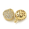 Rack Plating Brass Micro Pave Clear Cubic Zirconia Charms KK-Z067-23G-01-2