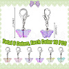 60Pcs 6 Colors Glass Pendant HJEW-PH01915-2