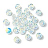 Transparent Electroplate Glass Beads GLAA-K064-10A-AB01-1