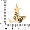 Ion Plating(IP) 201 Stainless Steel Pendants STAS-N103-184G-L-3