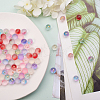96Pcs 8 Colors Transparent Spray Painted Frosted Glass Beads GLAA-CJ0001-40-6