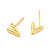 Brass Hollow Out Initial Letter Stud Earrings for Women EJEW-A044-01G-V-2