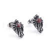 Retro 304 Stainless Steel Stud Earrings X-EJEW-L248-051AS-1