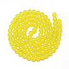 Baking Painted Glass Beads Strands X-DGLA-Q023-8mm-DB10-2