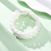 Natural White Jade Round Beaded Multi-strand Bracelets for Men Women BJEW-G743-02E-2