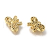 Rack Plating Brass Micro Pave Clear Cubic Zirconia Connector Charms KK-G500-06G-2