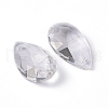 Faceted Teardrop Transparent Glass Pendants EGLA-R085-03-2