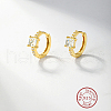 Real 18K Gold Plated 925 Sterling Silver Hoop Earrings OB9176-3-2