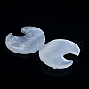 Crescent Moon with Star Natural Selenite Figurines DJEW-PW0021-06-2