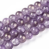 Transparent Crackle Glass Bead Strands X-GLAA-T025-8mm-02E-1