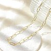 Brass Paperclip Chain Necklaces NJEW-A042-17G-04-1