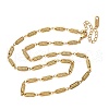 304 Stainless Steel Spiral Link Chain Necklaces NJEW-S442-10G-4