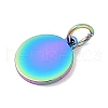 Ion Plating(IP) 304 Stainless Steel Pendants STAS-I311-33C-RC-2