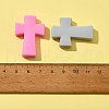5Pcs 5 Colors Cross Silicone Focal Beads SIL-FS0001-07-4