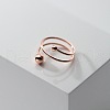 Round Ball 925 Sterling Silver Cuff Rings FS-WG60689-02-1