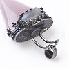 Natural Rose Quartz Big Pendants G-F639-06G-2