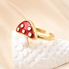 Brass Enamel Cuff Open Rings for Women RJEW-F184-10A-G-3