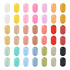 42Pcs 21 Colors Oval Silicone Focal Beads SIL-TA0001-69-11