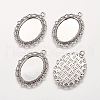 Zinc Alloy Pendant Settings for Cabochon & Rhinestone PALLOY-A15257-AS-FF-1