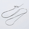 Anti-Tarnish Rhodium Plated 925 Sterling Silver Chain Necklaces STER-F039-15P-1
