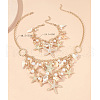 Alloy & Natural Shell & Plastic Pearl Pendant Necklaces & Bracelets Sets FS-WG6B6AD-01-3