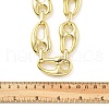 Acrylic Chunky Coffee Bean Link Chain Necklaces NJEW-D313-01C-3