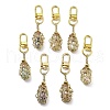 Chakra Natural Gemstone Chips inside Glass Wishing Bottle Pendant Decoration HJEW-JM03138-01-2