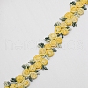 Flower Polyester Trim Ribbon X-OCOR-WH0057-18B-1