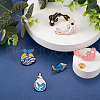 Kissitty 9pcs 9 style Alloy Enamel Brooches JEWB-KS0001-06-11