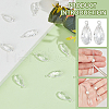 BENECREAT 10Pcs Brass Clear Glass Pendants KK-BC0014-08S-4
