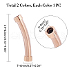 Unicraftale 2Pcs 2 Styles 304 Stainless Steel Tube Beads STAS-UN0020-72-5