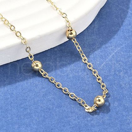 Brass Satellite Chains Necklace for Women NJEW-P265-06G-1