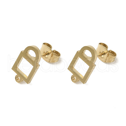 Ion Plating(IP) 304 Stainless Steel Stud Earring Findings STAS-I206-07G-1