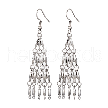 Non-Tarnish 304 Stainless Steel Link Bar Dangle Earrings EJEW-JE05967-1