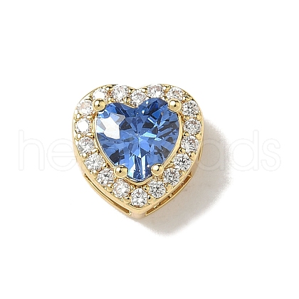 Brass Micro Pave Cubic Zirconia Beads KK-I276-46G-06-1