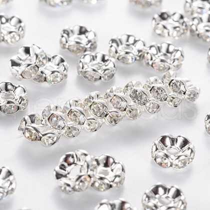 Brass Grade A Crystal Rhinestone Spacer Beads RB-B029-B01-NF-1