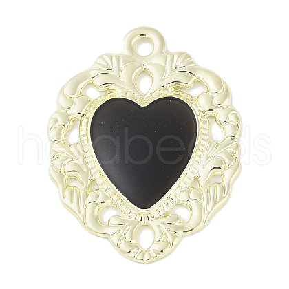 Rack Plating Alloy Enamel Pendants PALLOY-F018-23G-02-1