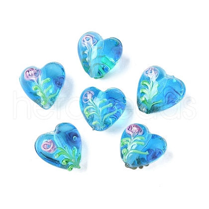 Handmade Transparent Lampwork Beads BLOW-D300-07I-1