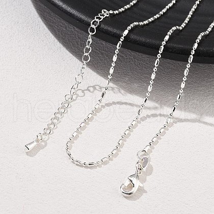 Brass Ball Chain Necklaces KK-P304-03S-1